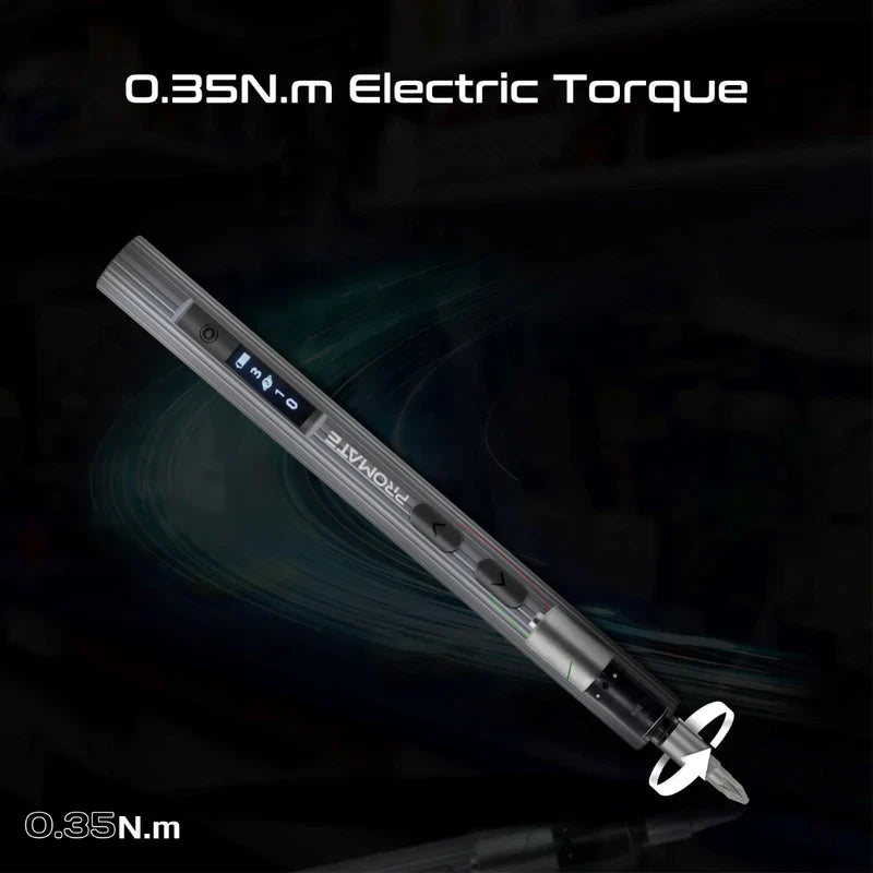 طقم مفك البراغي الكهربائي اللاسلكي المكون من 62 قطعة مع ضوء LED - رمادي - TJR8UPK