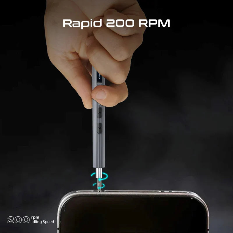 طقم مفك البراغي الكهربائي اللاسلكي المكون من 62 قطعة مع ضوء LED - رمادي - TJR8UPK