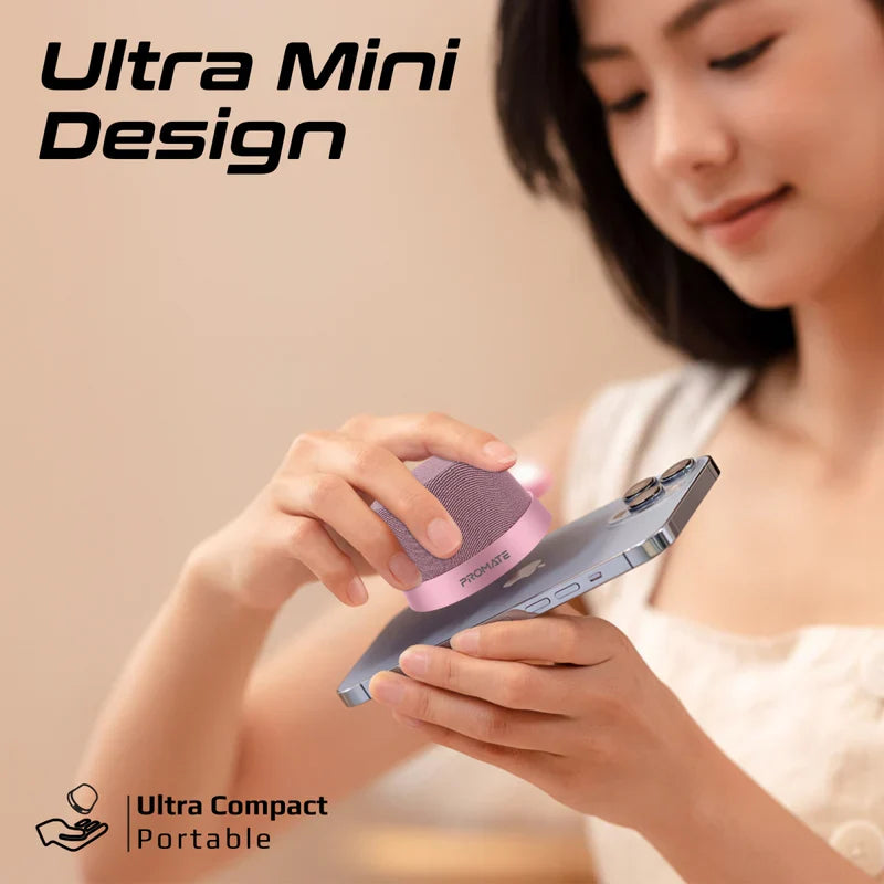 مكبر صوت بلوتوث مصغرة عالية الدقة مع قاعدة Magsafe - Pink - TJRC7J3