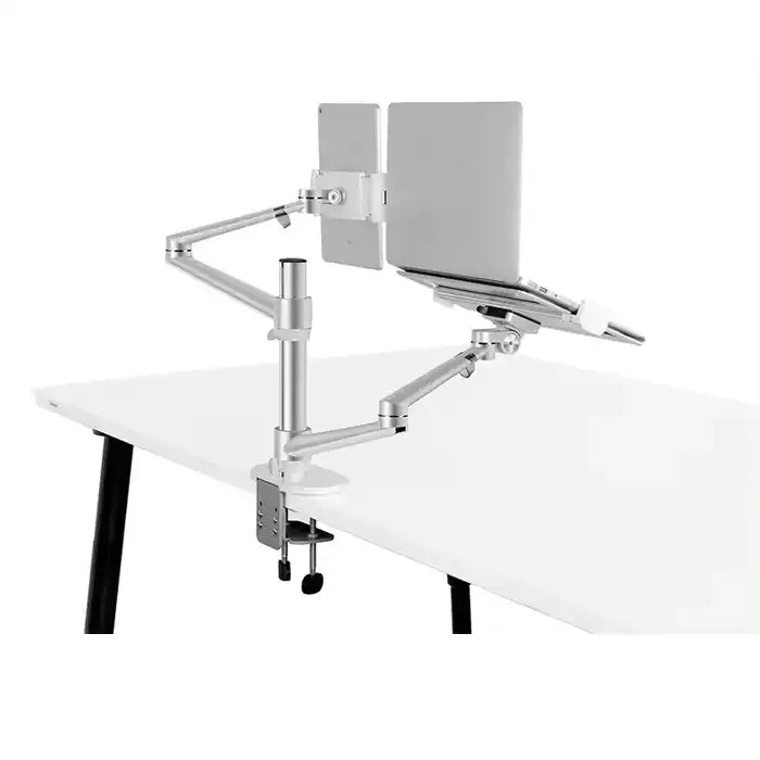 GAMVITY HEIGHT ADJUSTABLE UNIVERSAL TABLET AND LAPTOP MOUNT MONITOR STAND ARM OL-3T - SILVER