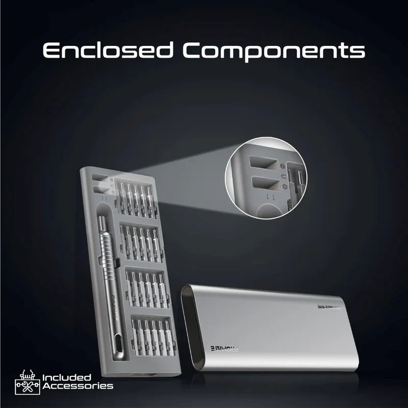 طقم مفك البراغي الدقيق 51 قطعة من 51 قطعة - رمادي - TJRO7TI