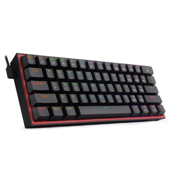 REDRAGON FIZZ K617 RGB USB MINI MECHANICAL GAMING WIRED KEYBOARD RED SWITCH