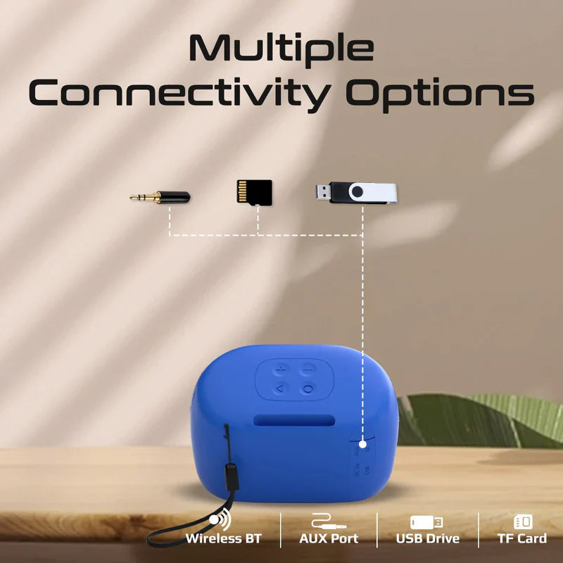 مكبر صوت عالي الدقة 5W Mini Bluetooth مع تشغيل 24 ساعة - Blue - TJRTXU4