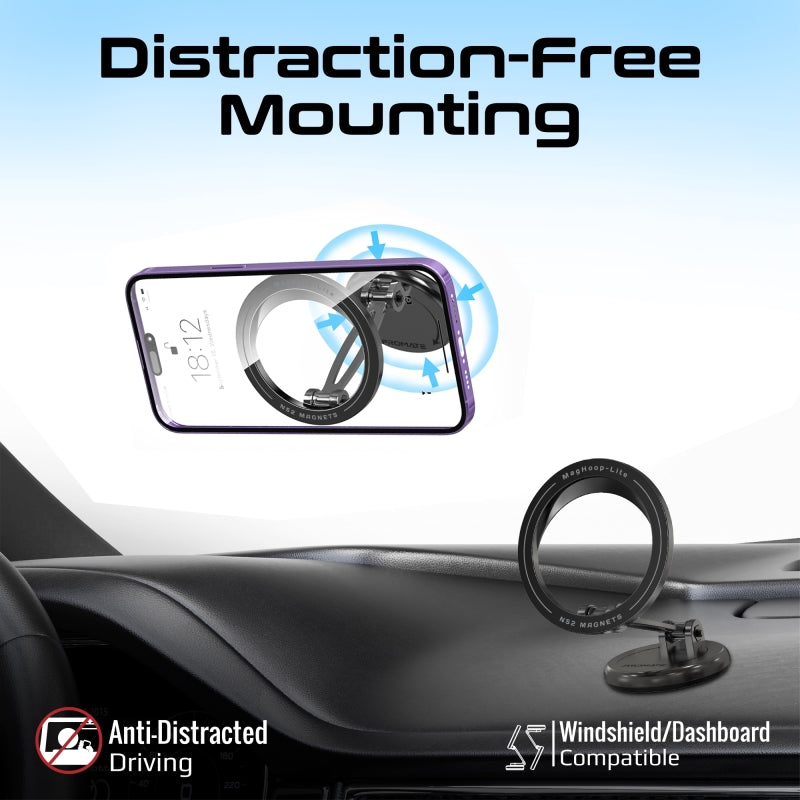 360 درجة مئوية MAGSAFE متوافق الهاتف الذكي - أسود - TJRMEH3