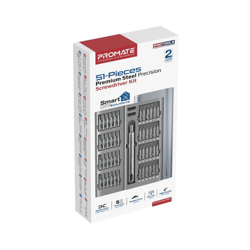 طقم مفك البراغي الدقيق 51 قطعة من 51 قطعة - رمادي - TJRO7TI