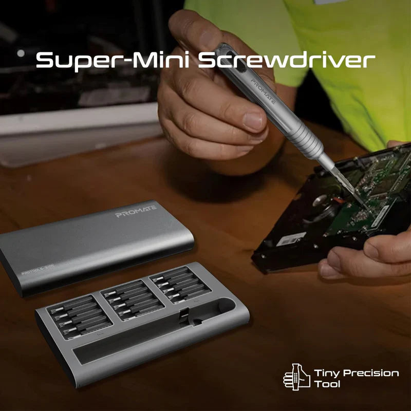 طقم مفك البراغي الدقيق 31 قطعة من 31 قطعة - رمادي - TJryniq