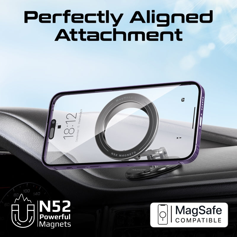 360 درجة مئوية MAGSAFE متوافق الهاتف الذكي - أسود - TJRMEH3