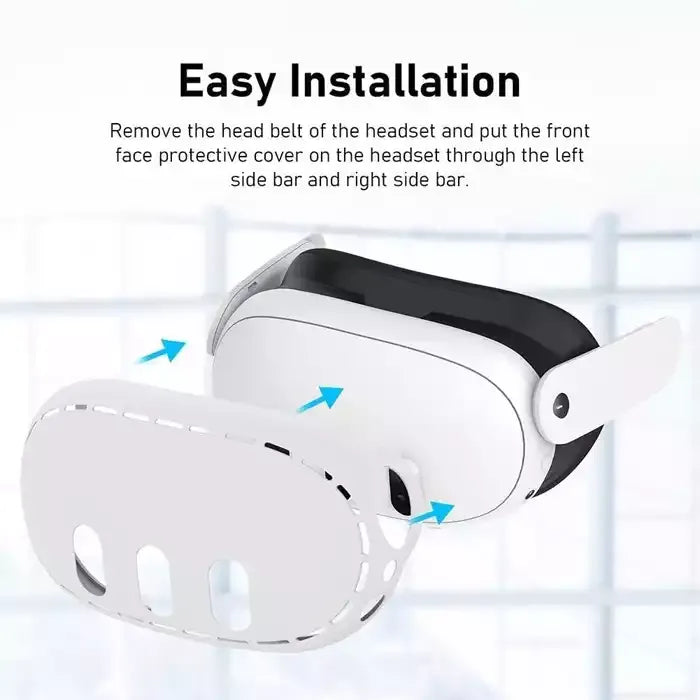 SILICONE PROTECTIVE FACE CASE FOR META QUEST 3 - BLACK