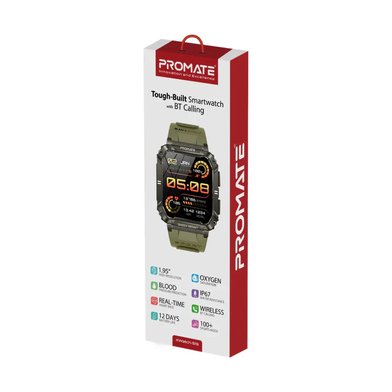 Promate Smartwatch with Wireless BT Calling - Midnight Green - TJRS97R