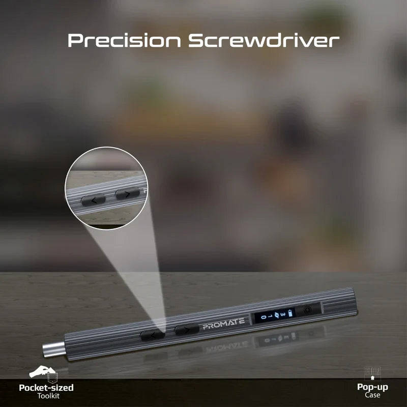 طقم مفك البراغي الكهربائي اللاسلكي المكون من 62 قطعة مع ضوء LED - رمادي - TJR8UPK