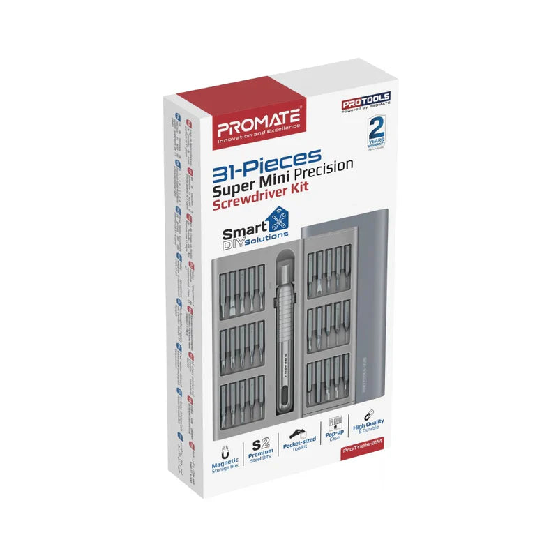 طقم مفك البراغي الدقيق 31 قطعة من 31 قطعة - رمادي - TJryniq