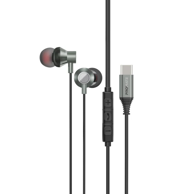 High Fidelity In-Ear USB-C Wired Stereo Earphones - Grey - TJRY0TS