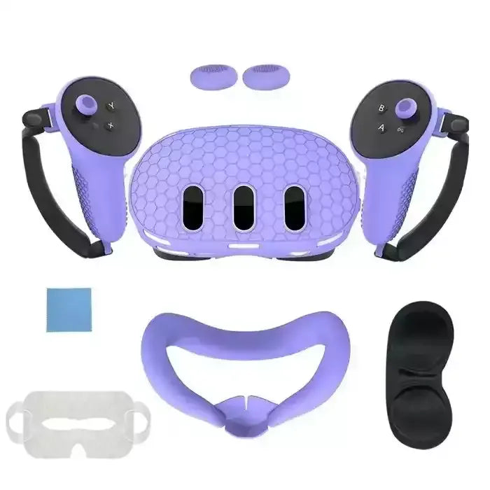 SILICONE KIT FOR META QUEST 3 WITH PP BAG - PURPLE