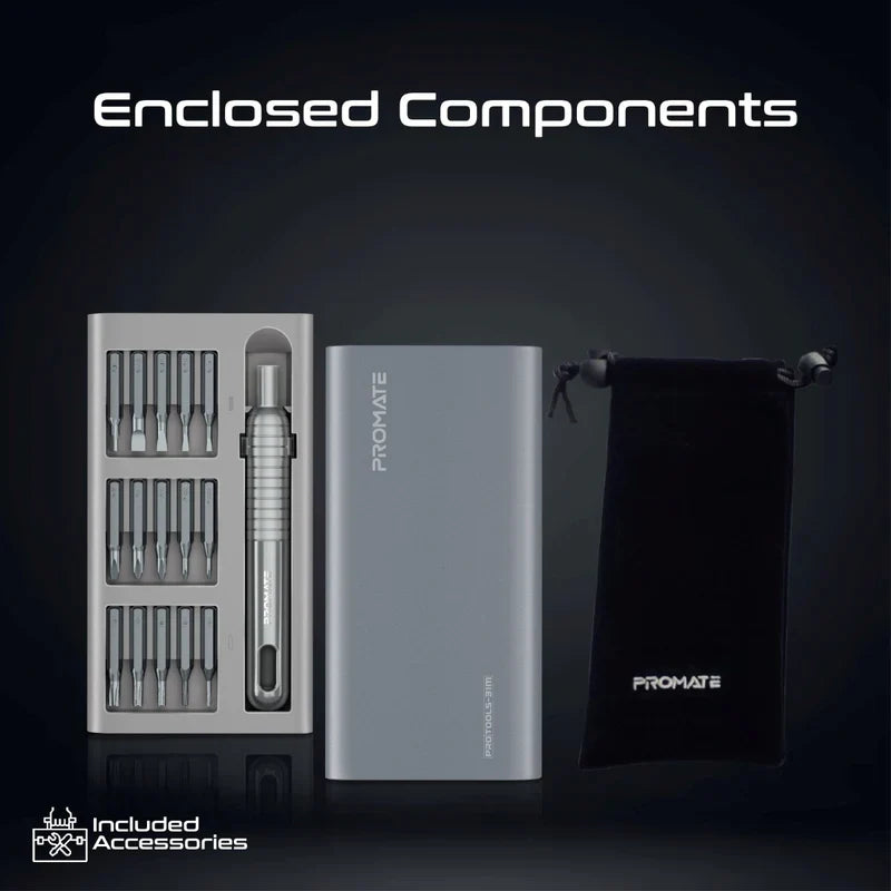 طقم مفك البراغي الدقيق 31 قطعة من 31 قطعة - رمادي - TJryniq