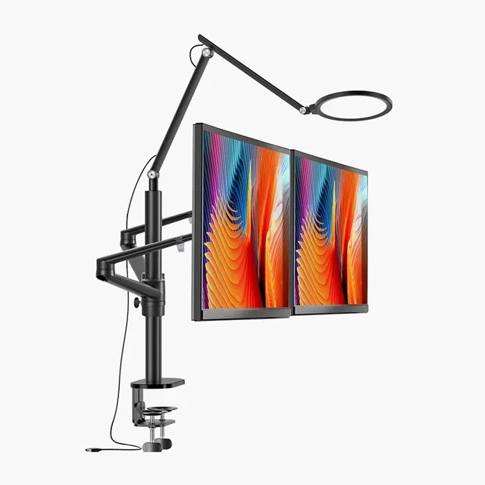 Dual Monitor Stand With Lamp (Ol-2lt)