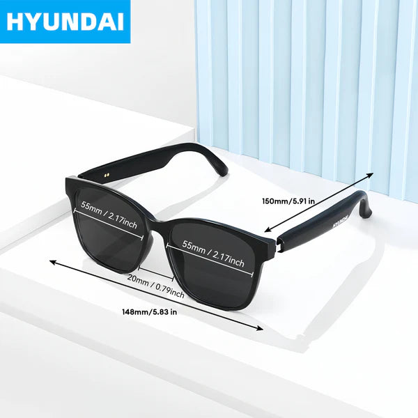 Hyundai Hy C8 Wireless AI Smart Glasses مع ترجمة مكبر صوت 70+ اللغات - SMG492