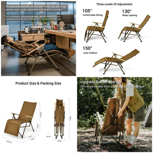 Naturehike Nightfall T08 Speed Towing Recliner - Coffee