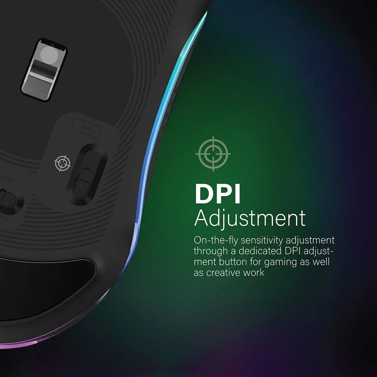 Vertux Optimum Tracking 5-Button Gaming Mouse - Black - TJR98MO