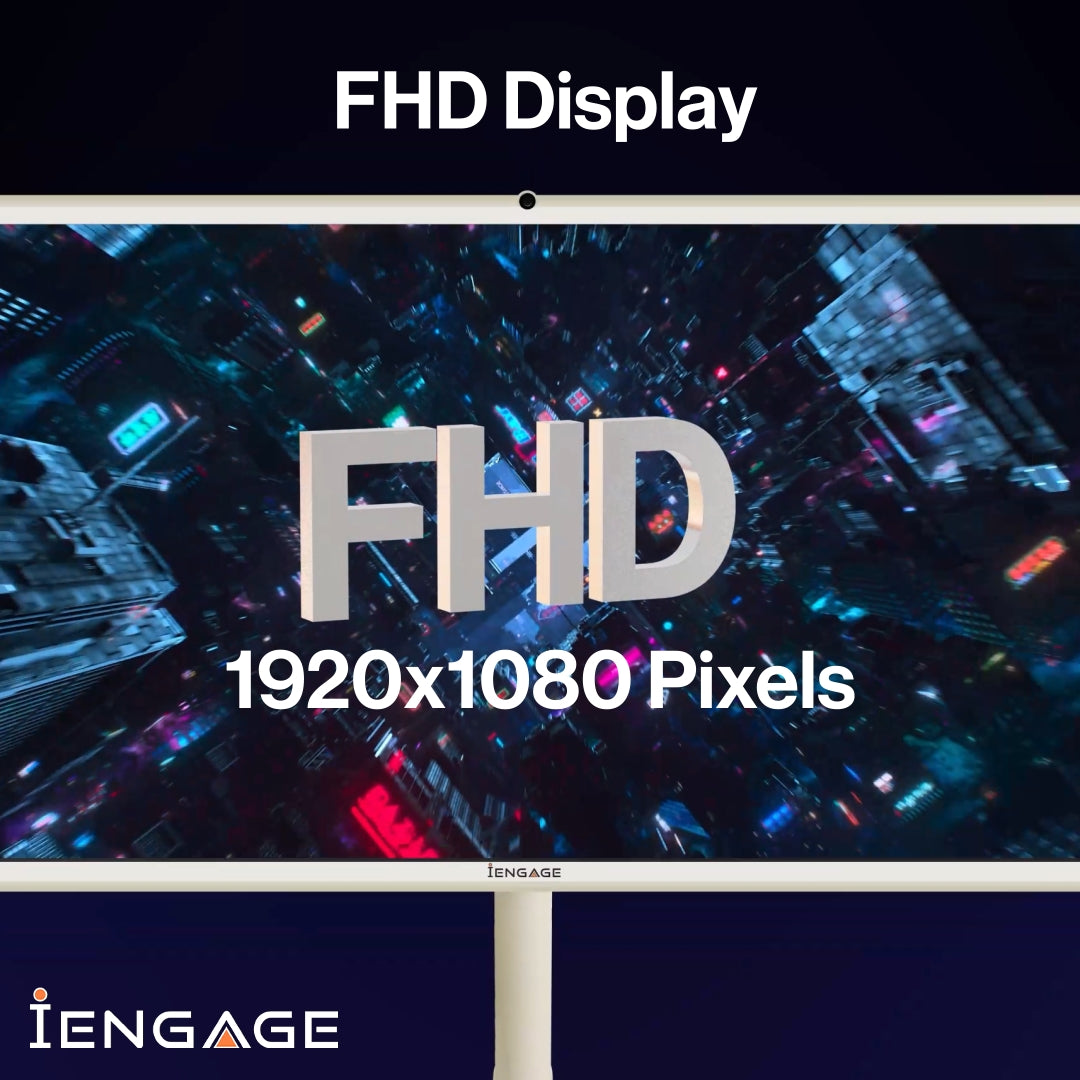 iEngage 32 Inch 4G (8GB/128GB) Android Rotating TouchScreen W/ Built-In Camera-White