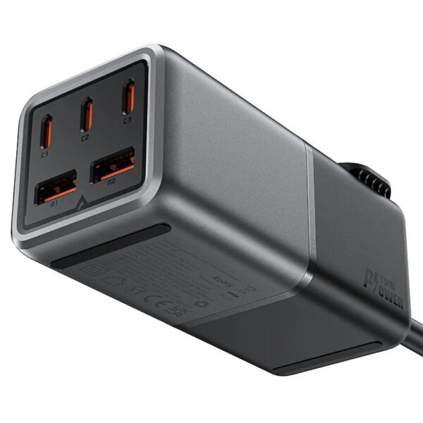 ACEFAST Z3 PD75W GAN (3*USB-C+2*USB-A) محول شحن سطح المكتب (المملكة المتحدة)