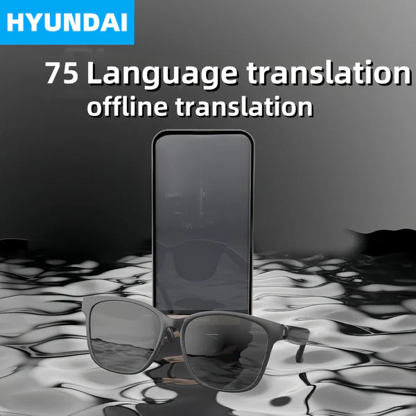 Hyundai Hy C8 Wireless AI Smart Glasses مع ترجمة مكبر صوت 70+ اللغات - SMG492