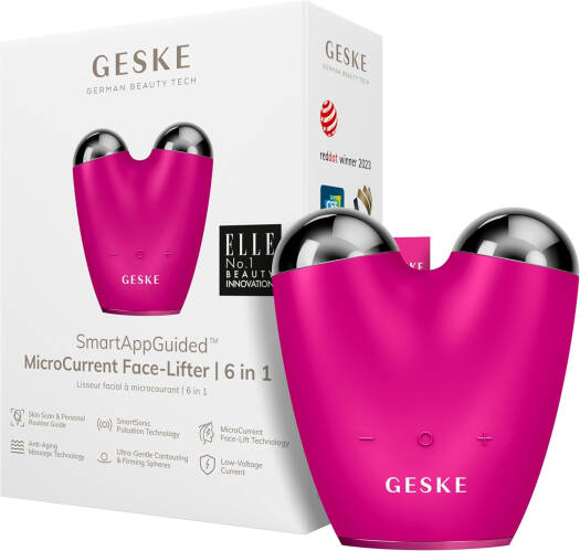 GESKE Face Care - Microcurrent Face Lifter - 6 In 1 - Magenta