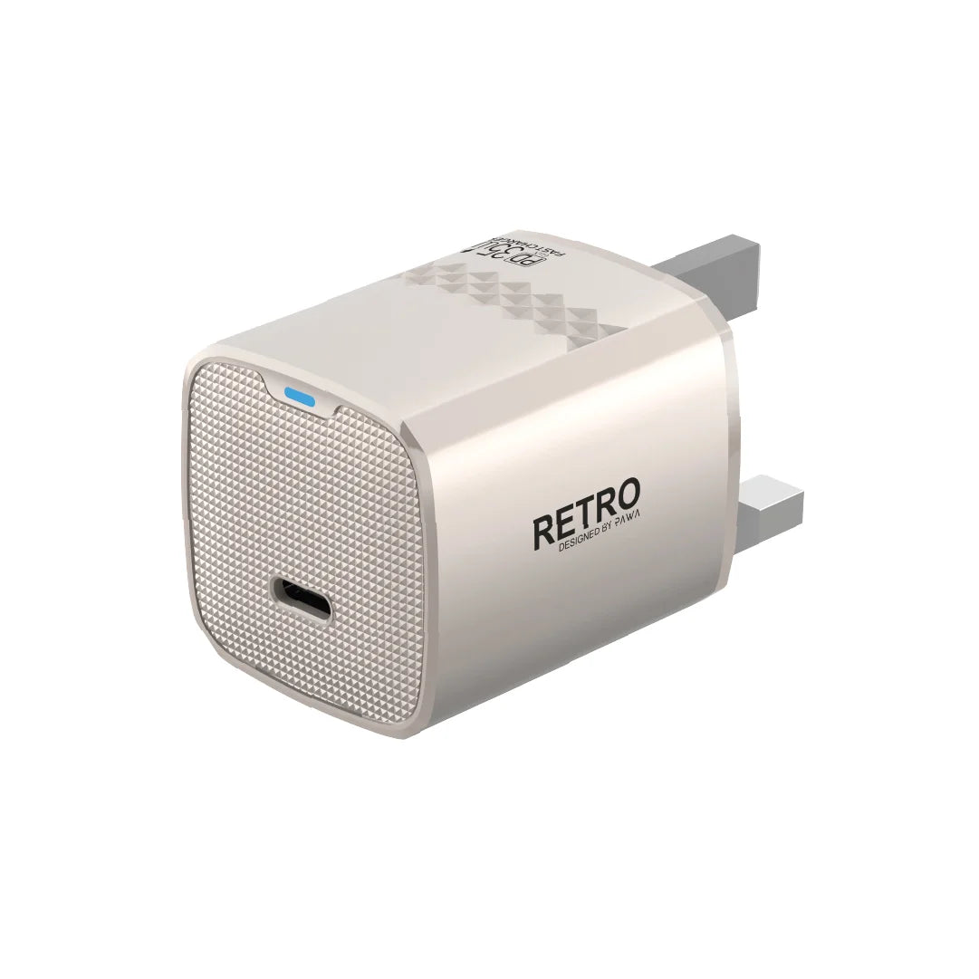 Pawa Retro 35W With Type-C Port Uk Plug - Titanium