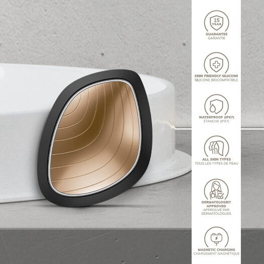 GESKE Face Care -  Sonic Thermo Facial Brush & Face Lifter - 9 In 1 - Grey