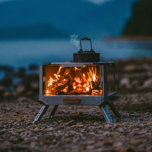 Naturehike Glass Fire Stove - Stainless Steel (46×45.5×30)