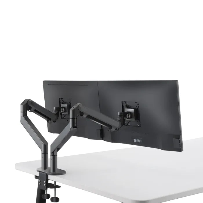 Gamvity Adjustable Dual Monitor Arm Stand – Premium Aluminum Mount for 27