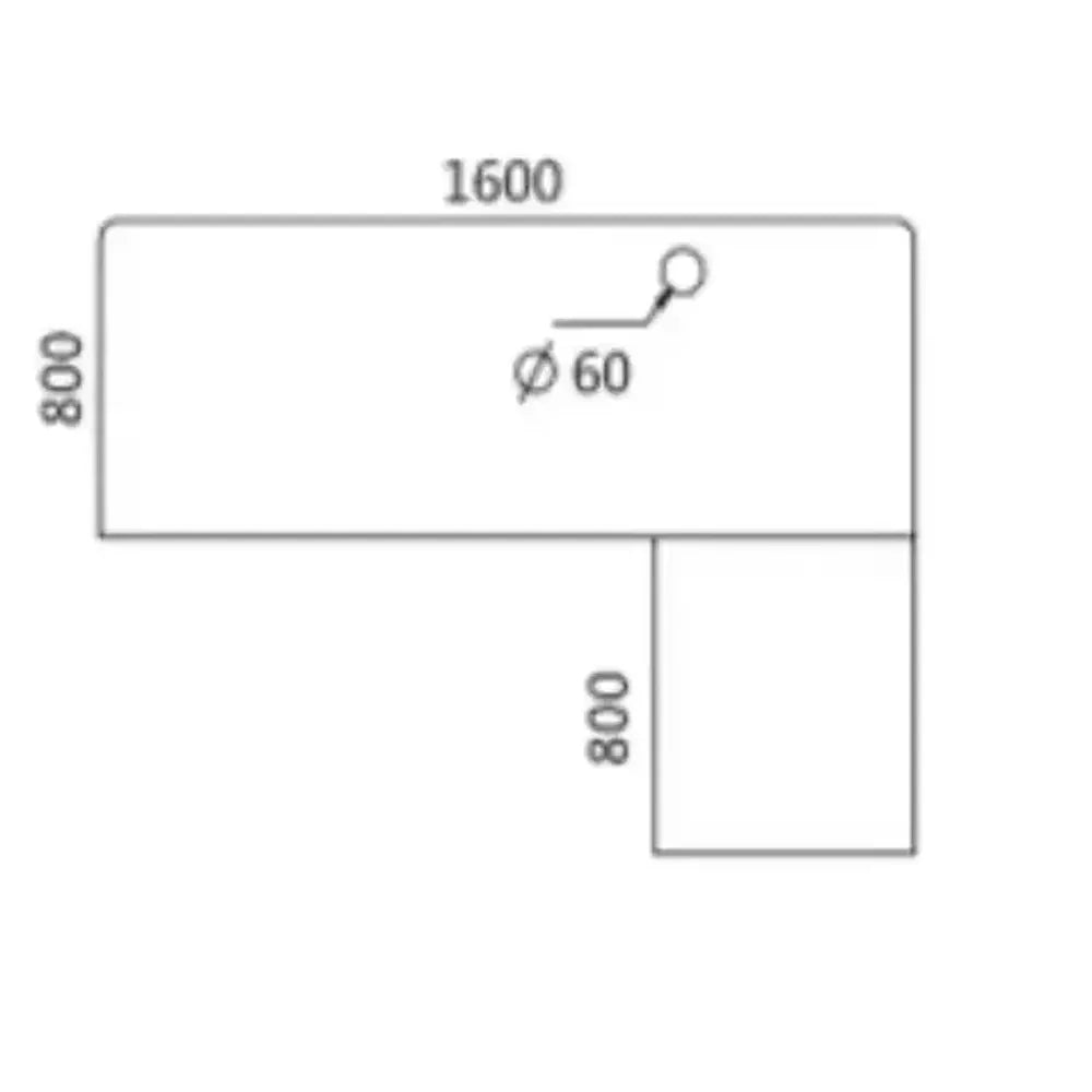 Gamvity L شكل وضع مريح 3 أرجل يقف في طاولة الأثاث الحديثة ارتفاع مكتب قابلة للتعديل - أسود