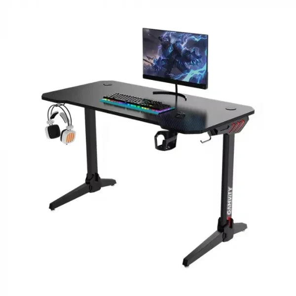 Gamvity Professional Gaming Desk With RGB Led Lights - Black