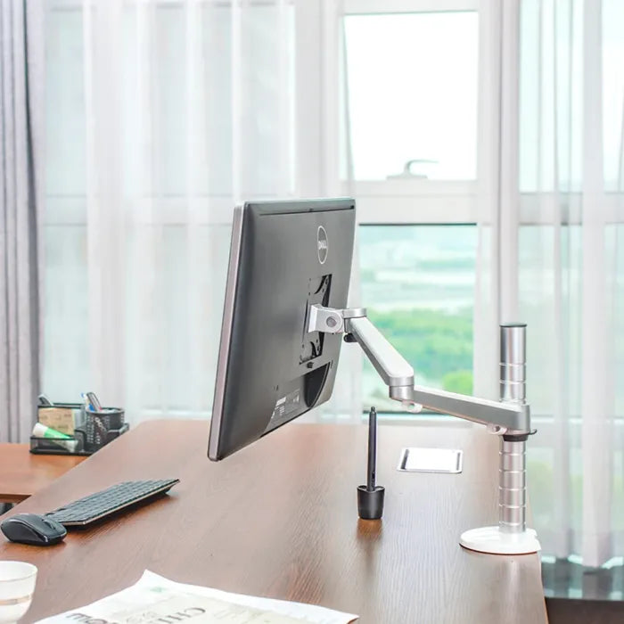 Gamvity Single-Arm Aluminum Desk Clamp Monitor Mount for 27