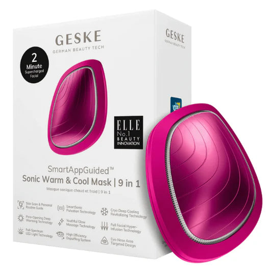 GESKE Face Care -  Sonic Thermo Facial Brush & Face Lifter - 9 In 1 -Magenta