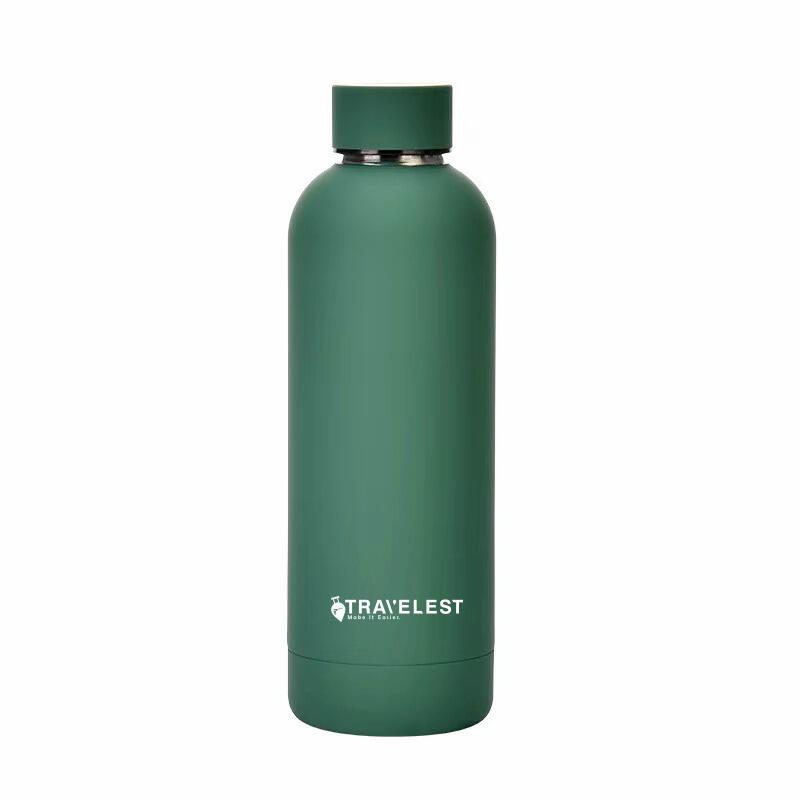 Travelest Stainless Steel Narrow Mouth Water Bottle - Green
