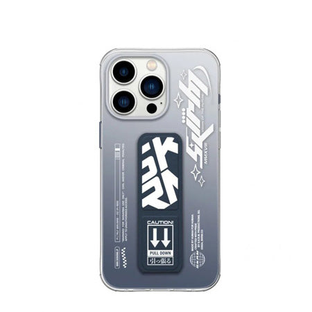 Skinarma Cosmo Grip-Stand Case For Iphone 15 Pro - Grey (8886461244373)