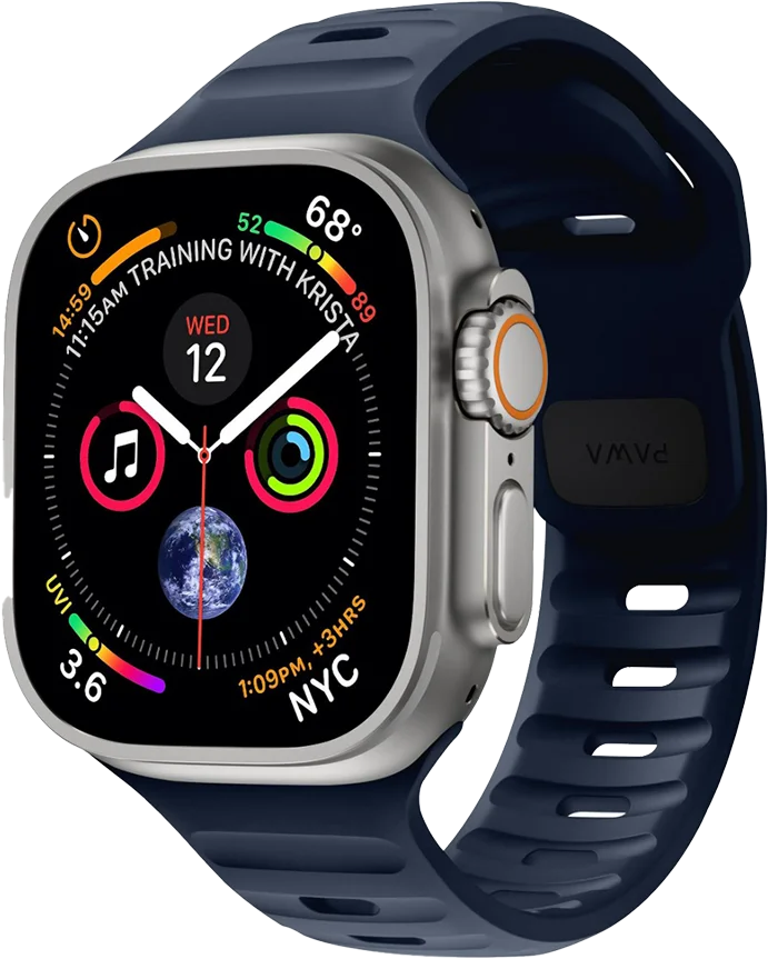 Pawa Lagos Premium Soft Silicon Strap 45/49MM - Atlantic Blue