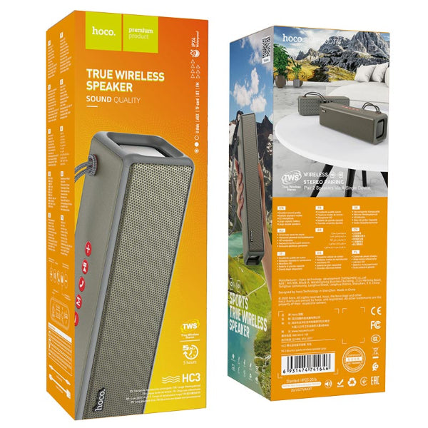 HOCO HC3 يرتد Sports Wireless Speaker- رمادي