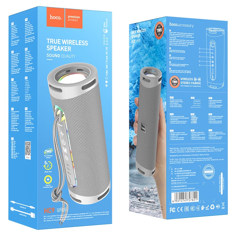 HOCO HOCO HC9 مبهر Sports Sports BT - رمادي