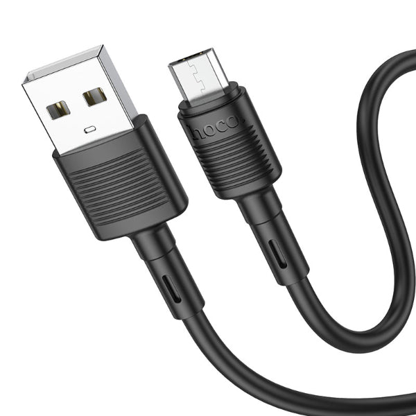 Hoco X83 Micro Victory charging data cable- Black