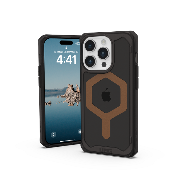 Uag Iphone 15 Pro Plyo Magsafe Case-Black / Bronze