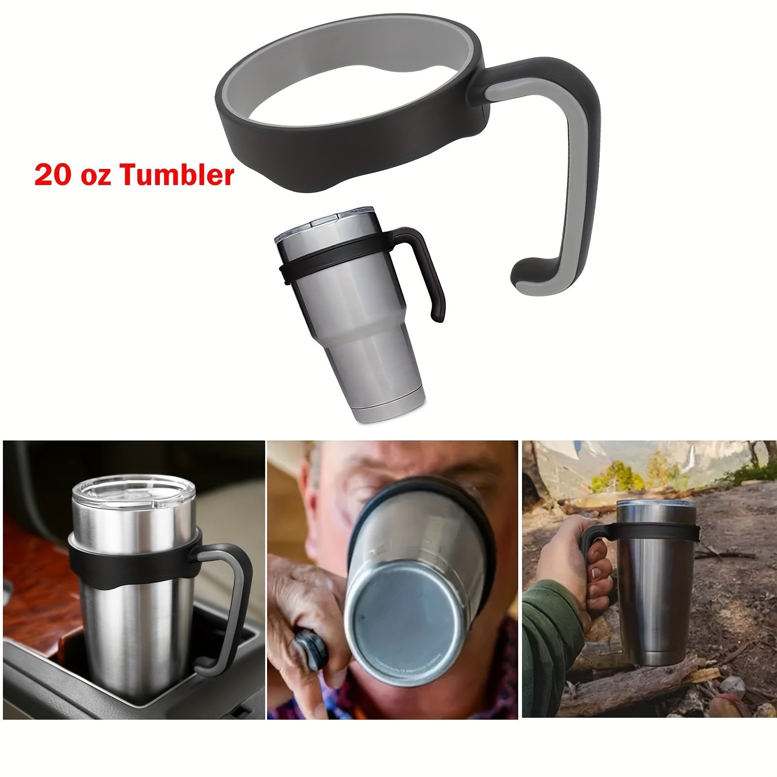 COMPATIBLE CUP HANDLE FOR STANLEY FOR 20OZ (GREY)