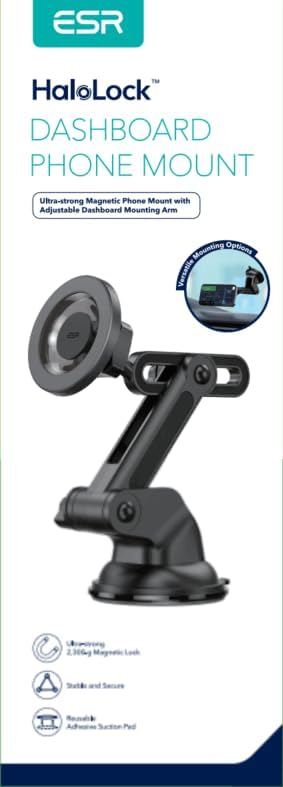 ESR HaloLock Dashboard Phone Mount - Black