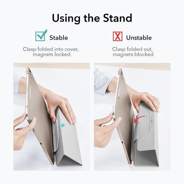 Esr ipad Air 5/4 Ascend Trifold Case - Silver Gray