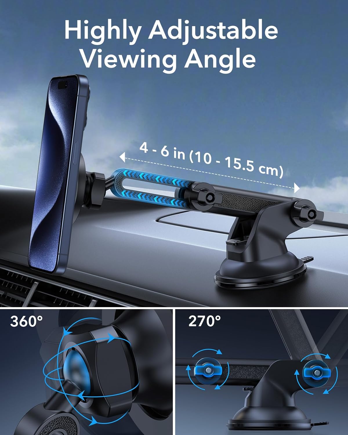 ESR HaloLock Dashboard Phone Mount - Black