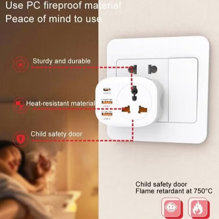 Earldom SC17 4-in-1 Power Socket