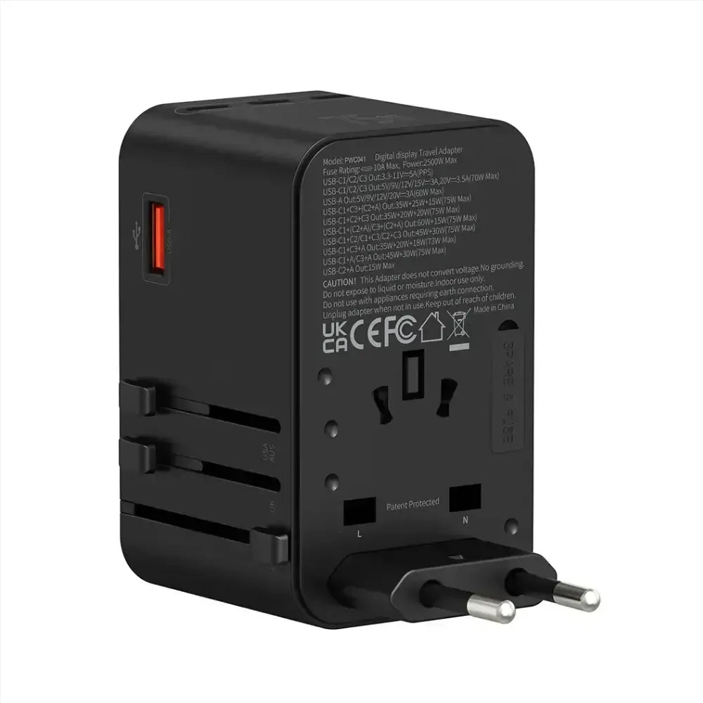Powerology GaN 75W Universal Charger - Black