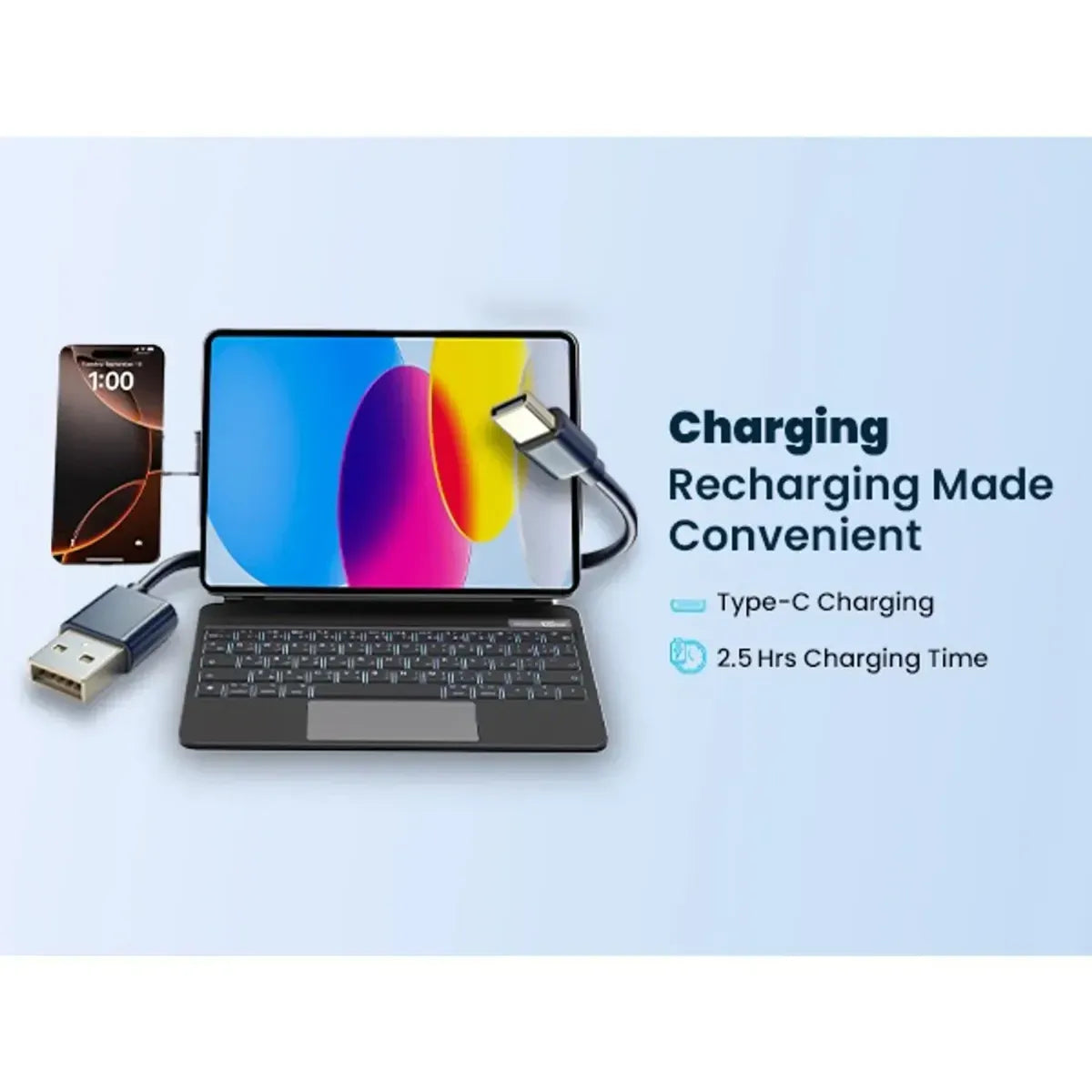 Powerology Dynaboard Wireless Keyboard Case for iPad Pro 13