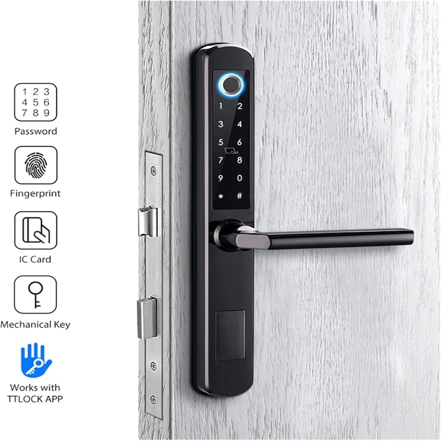 Aluminium door smart lock