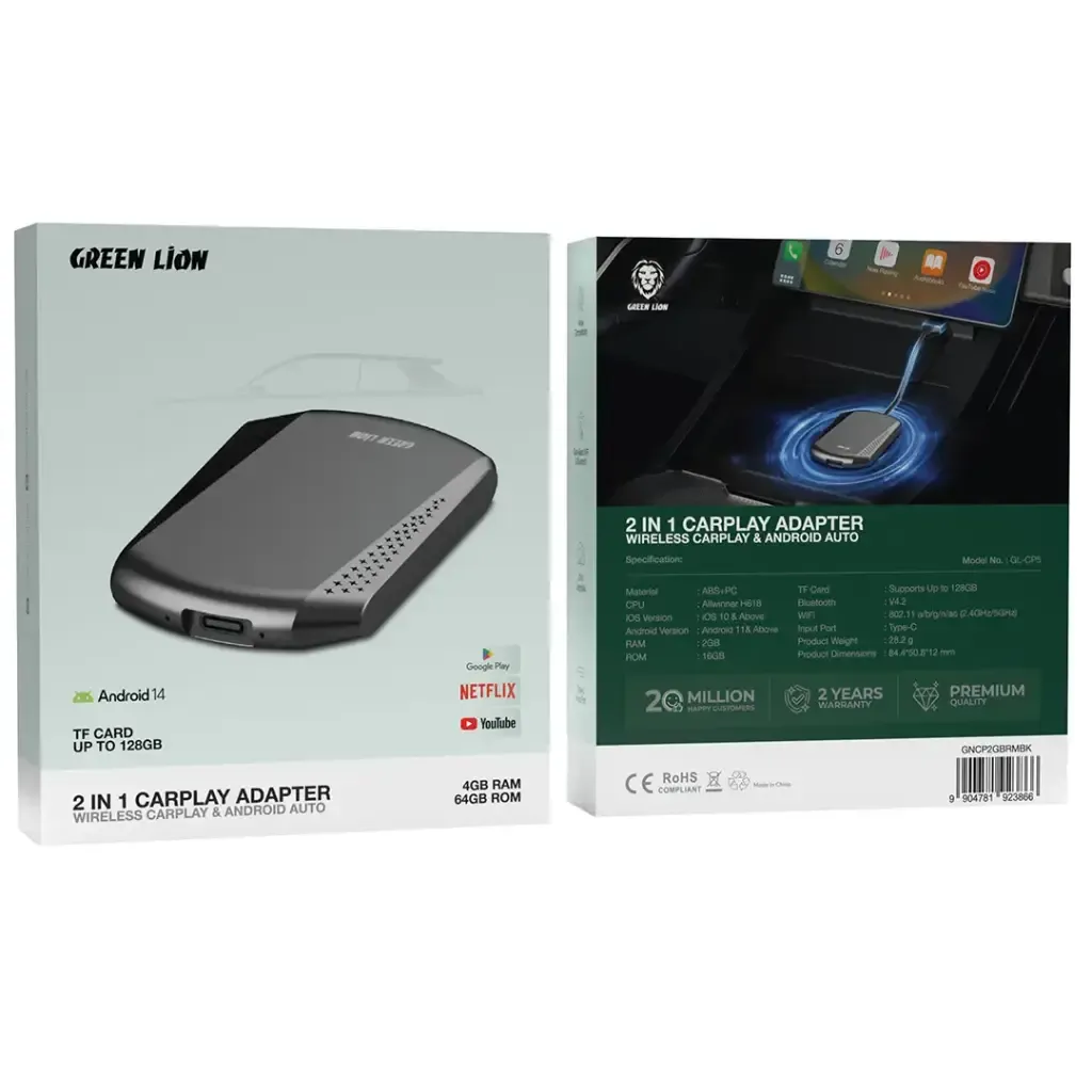 Green Lion Carplay 4GB Ram - Black